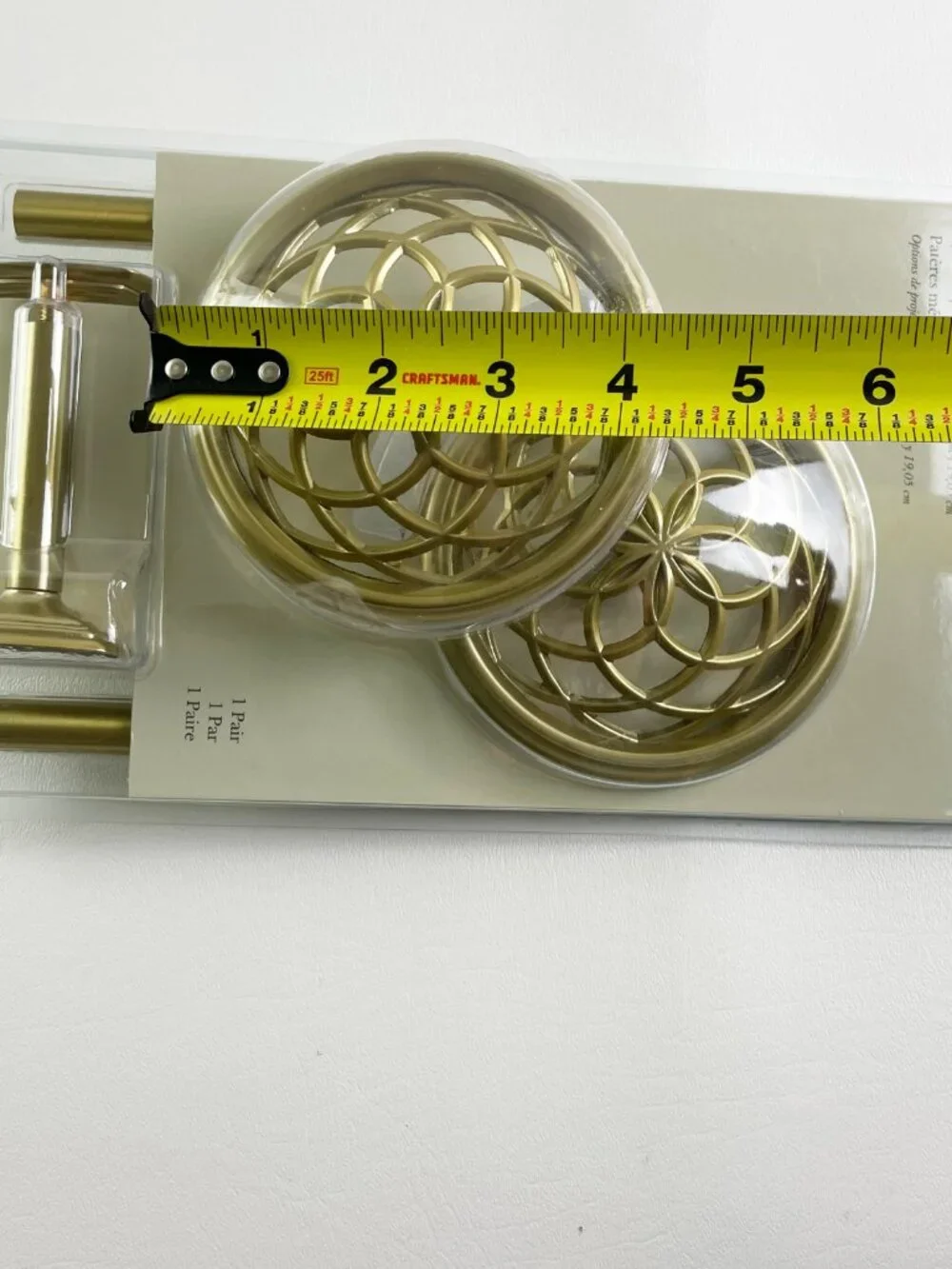 Kirsch Medallion Holdbacks Satin Brass 2 Pairs K30